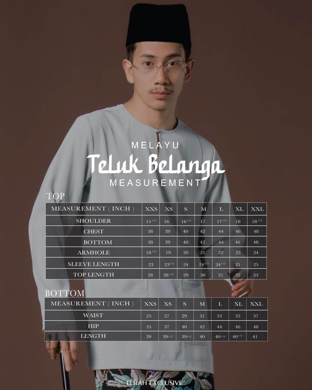 Baju Melayu Teluk Belanga - Nude